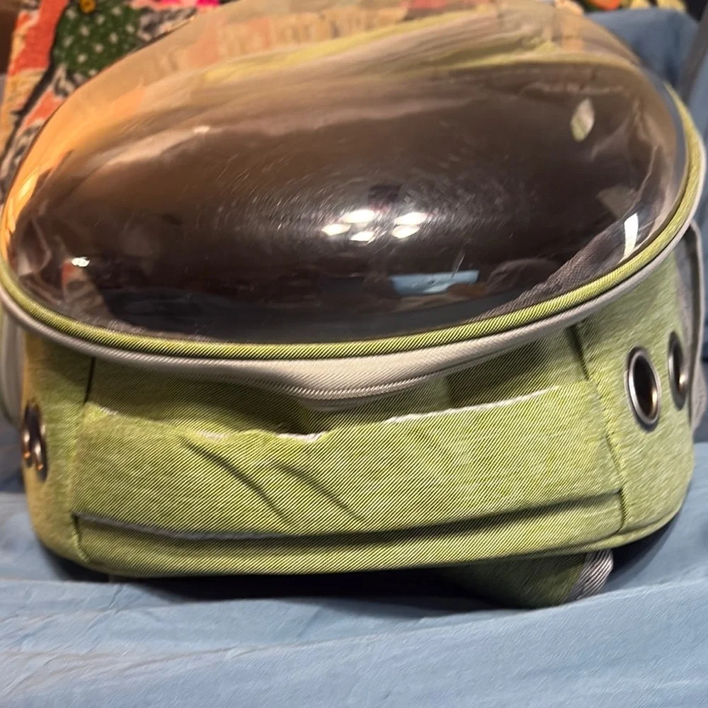 Green Dog Carrier Backpack